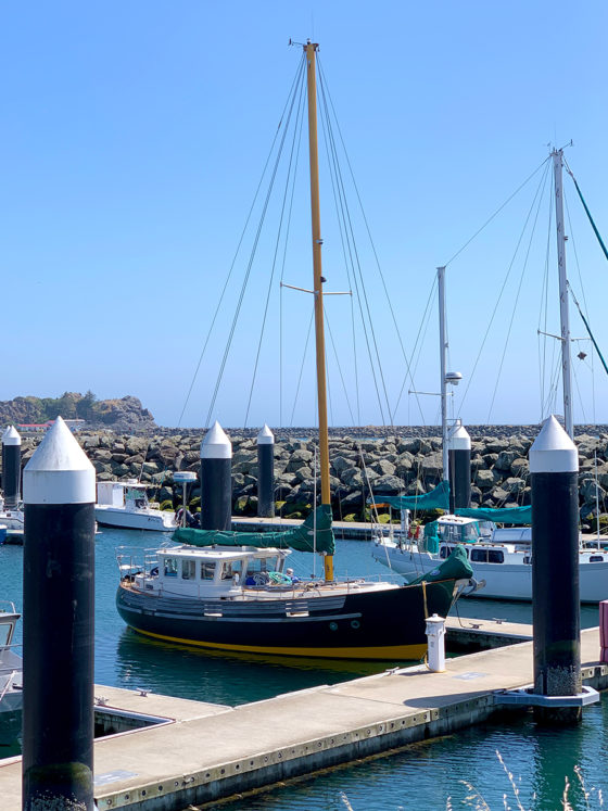 Sail Boat in the Crescent City Harbor